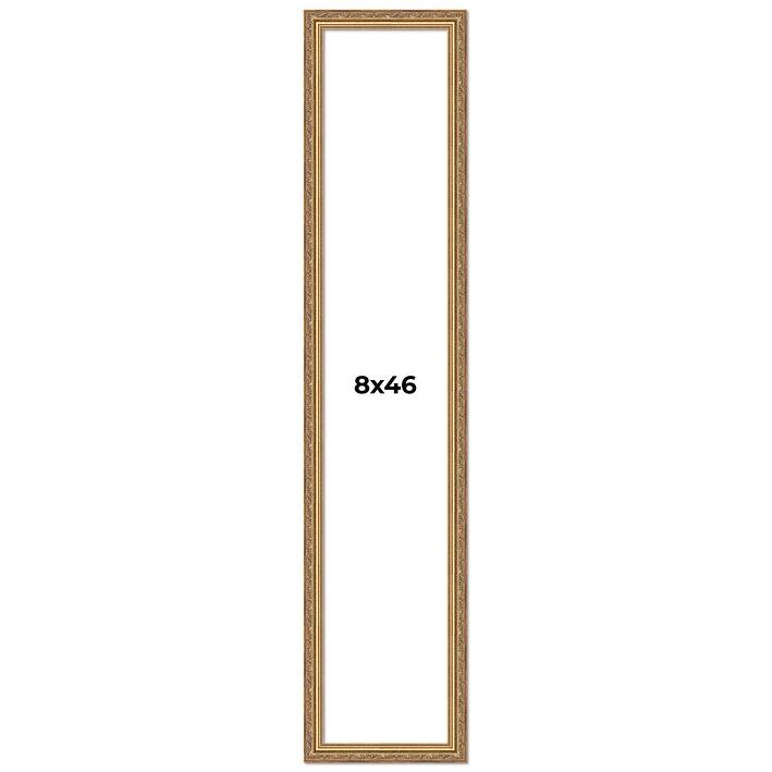 8x46 Frame Red Solid Wood Picture Frame Width 1.75 Inches | Interior Frame Depth 1 13/16 Inches