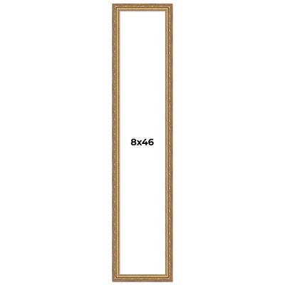 8x46 Frame Red Solid Wood Picture Frame Width 1.75 Inches | Interior Frame Depth 1 13/16 Inches