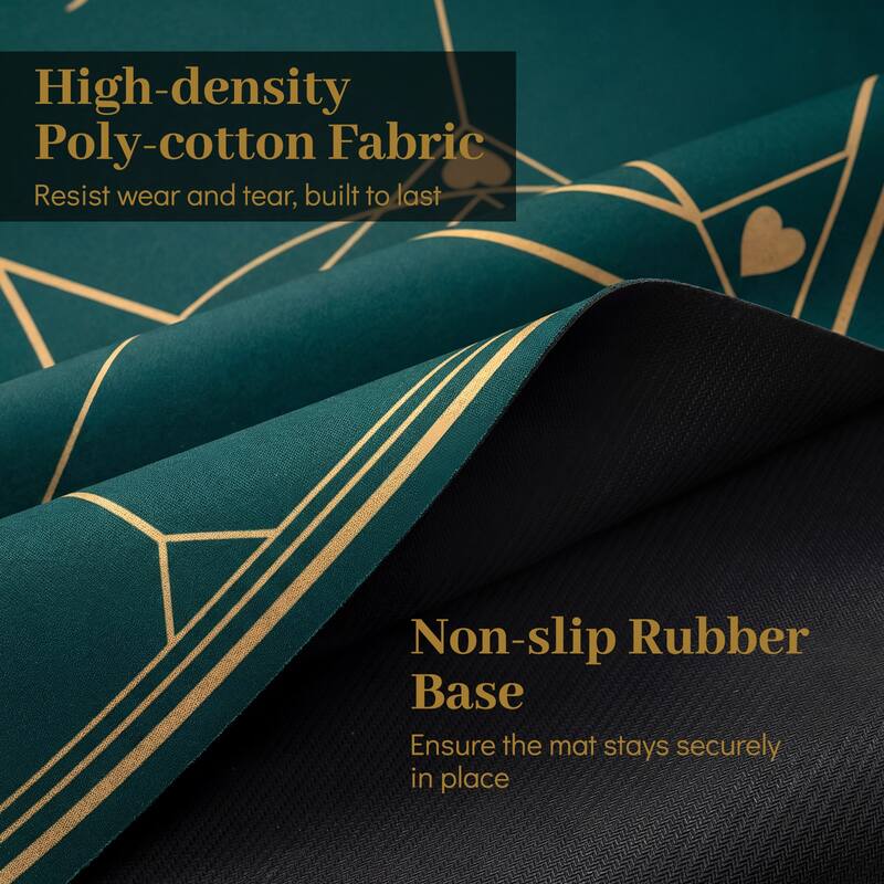 Gymax Round Poker Mat for Texas Hold'em 47'' 8-Player Poker Table Top - Green