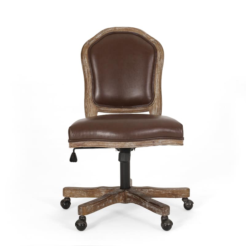 Scilley Upholstered Swivel Office Chair by Christopher Knight Home