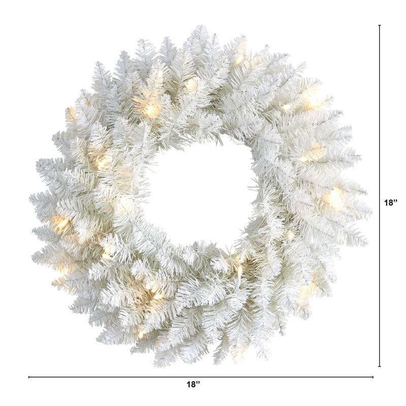 18" Colorado Spruce Artificial Christmas Wreath with Lights - Green - 18