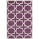 preview thumbnail 14 of 155, SAFAVIEH Handmade Chatham Clemma Modern Moroccan Wool Rug 3' x 5' - Purple/Ivory - Rectangle