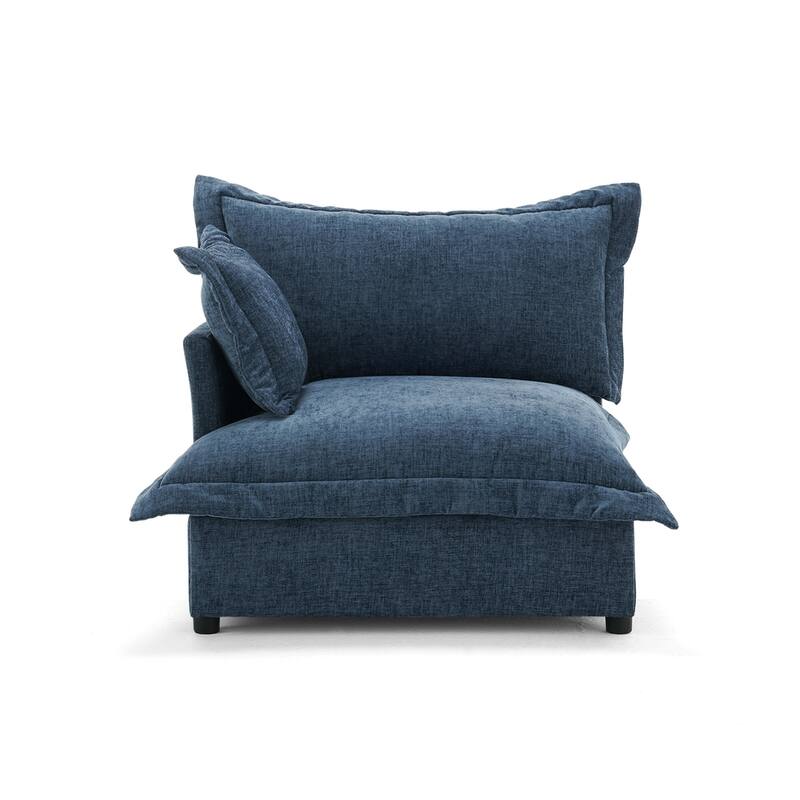 40"W Oversized Upholstered Chenille Comfy Cloud Corner Accent Chair