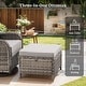 preview thumbnail 182 of 187, Outdoor Patio Sofa Swivel Chair with 6-Inch Thick Cushions Set
