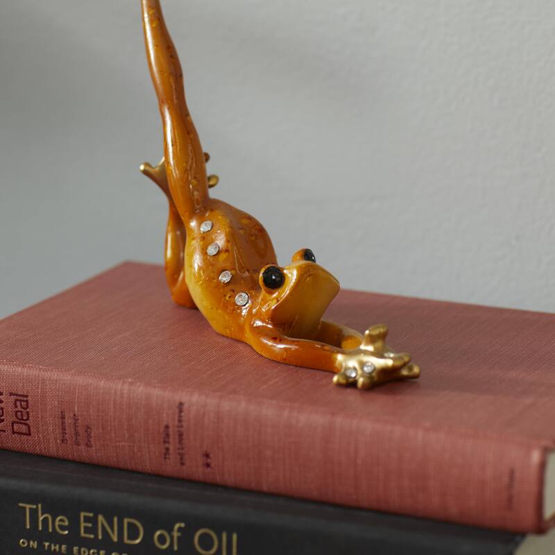 Polystone Frog Decorative Sculpture - Set of 3 Multi Colored - Roche River Decor