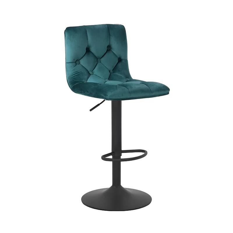 Modern Adjustable Alan Adjustable Stool Black Base Bulk Price (Set of 5) - Green