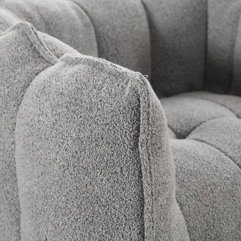Soft Bean Bag Lazy Sofa with Footstool for Living Room and Bedroom