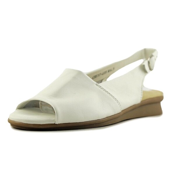 David Tate Norma Women SS Open-Toe Leather White Slingback Sandal