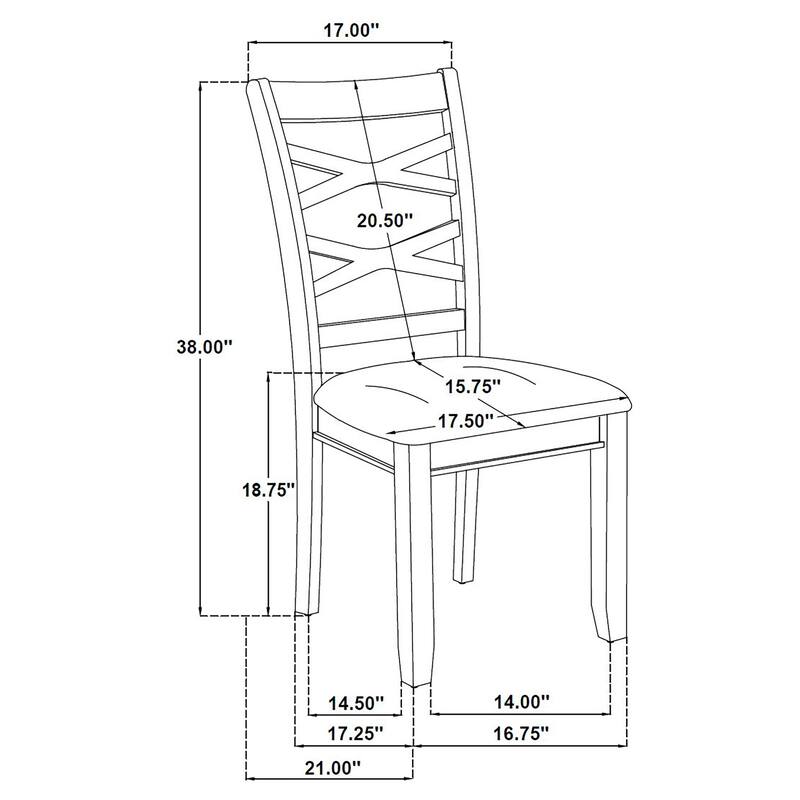Barton 5-piece Round Wood Dining Table Set Dark Brown