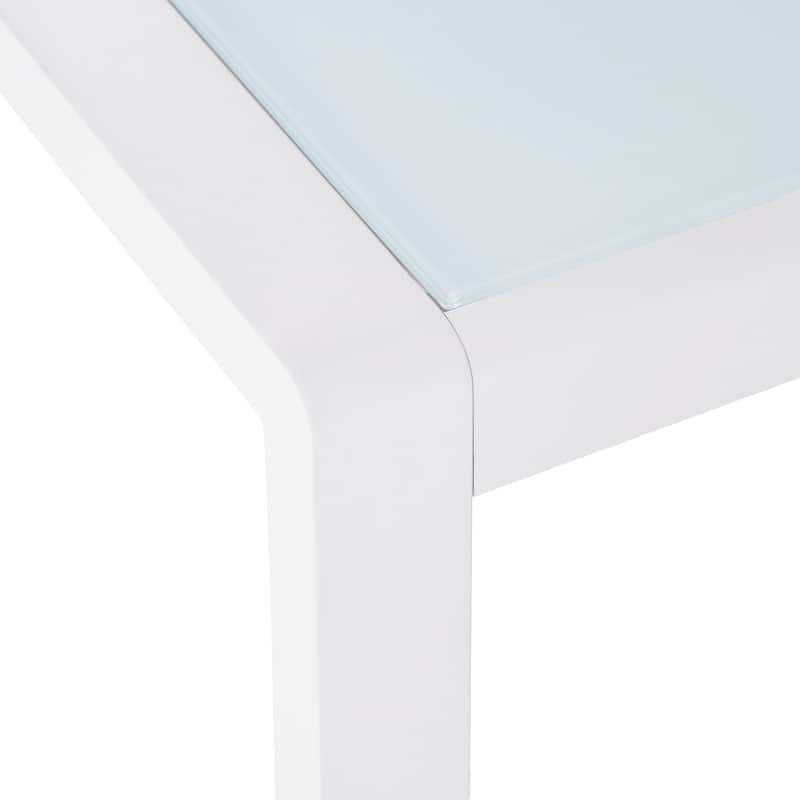 Cape Coral Outdoor Aluminum and Tempered Glass Side Table by Christopher Knight Home