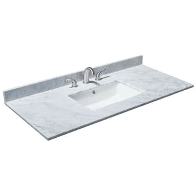 Wyndham Collection 48" Single Vanity Top with Undermount Rectangular