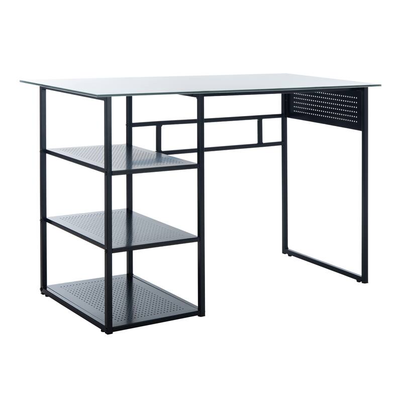 SAFAVIEH Alena 3 Shelf Glass Top Desk
