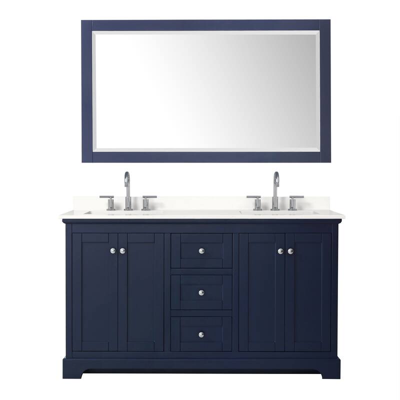 Wyndham Collection WCV232360D-QTZ-US3M58 Avery 60" Free Standing