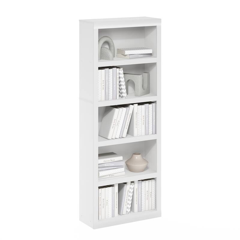 Furinno Rail 5-Tier Open Shelf Bookcase
