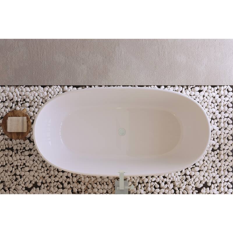 Adler Soaking Bathtub in Glossy White