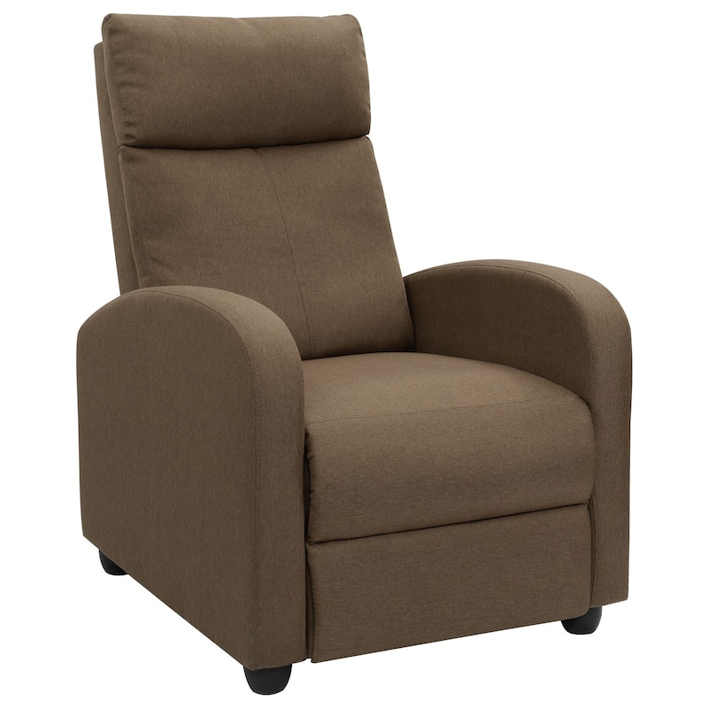 Homall Recliner Chair Fabric Single Living Room Sofa Recliner - Brown