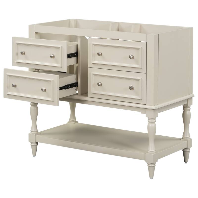 Bathroom Vanity Cabinet Free Standing Vanity Set with 4 Drawers