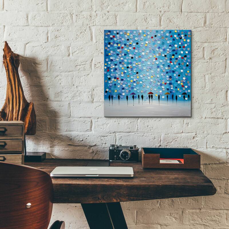 Epic Art 'Colorful City Umbrellas' by Ekaterina Ermilkina Acrylic Glass Wall Art