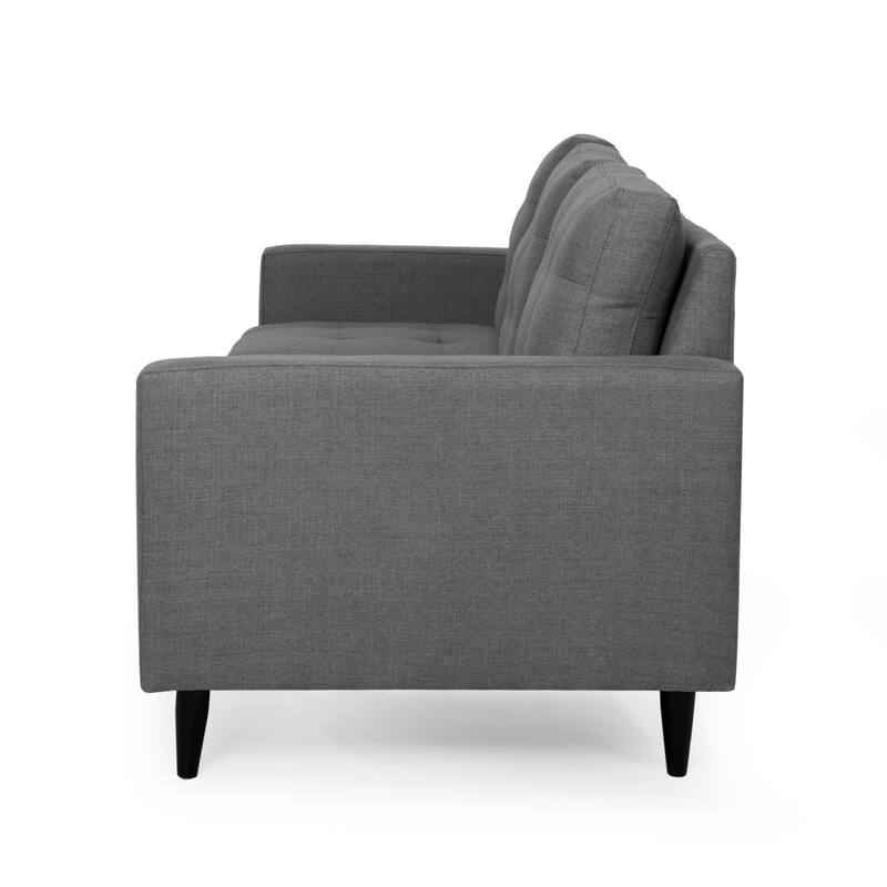 Contemporary Tufted 3-Seater Sofa with Square Arms