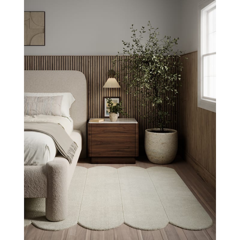 Momeni Claude Hand Tufted Wool Solid Color Area Rug - 9' x 12' - Ivory - Rectangle