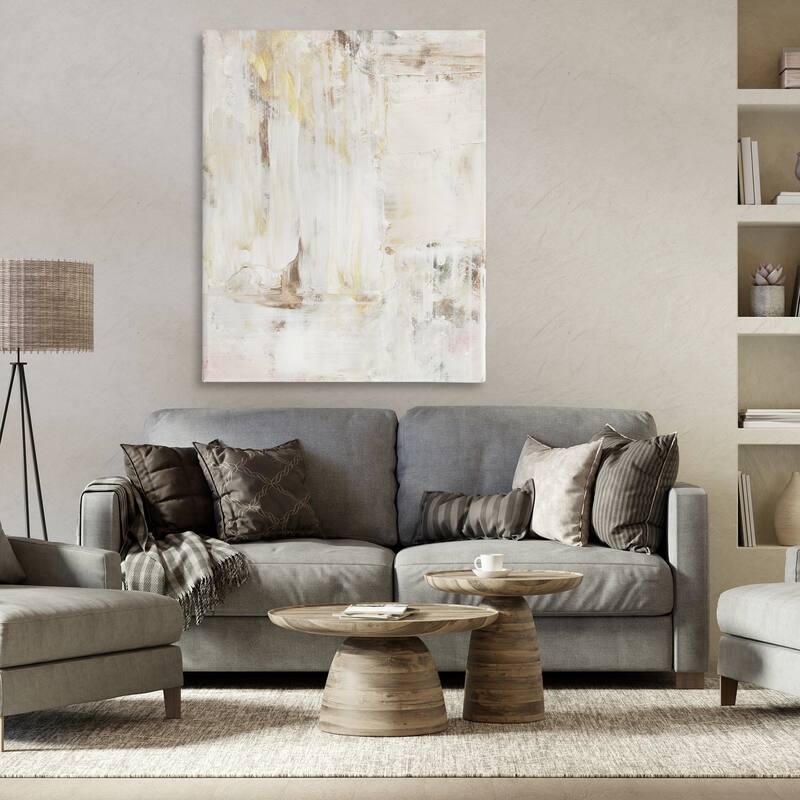 Stupell Natural Muted Abstract Canvas Wall Art Design By Victoria Barnes
