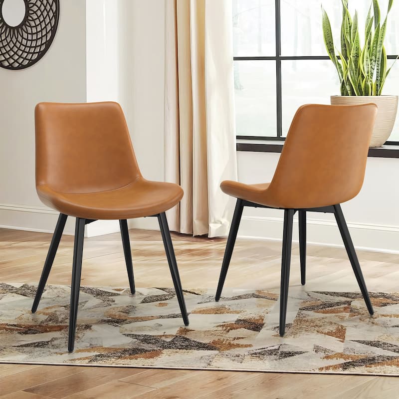 Modern Industrial Counter Stools Faux Leather Upholstered Counter Height Bar tools with Back