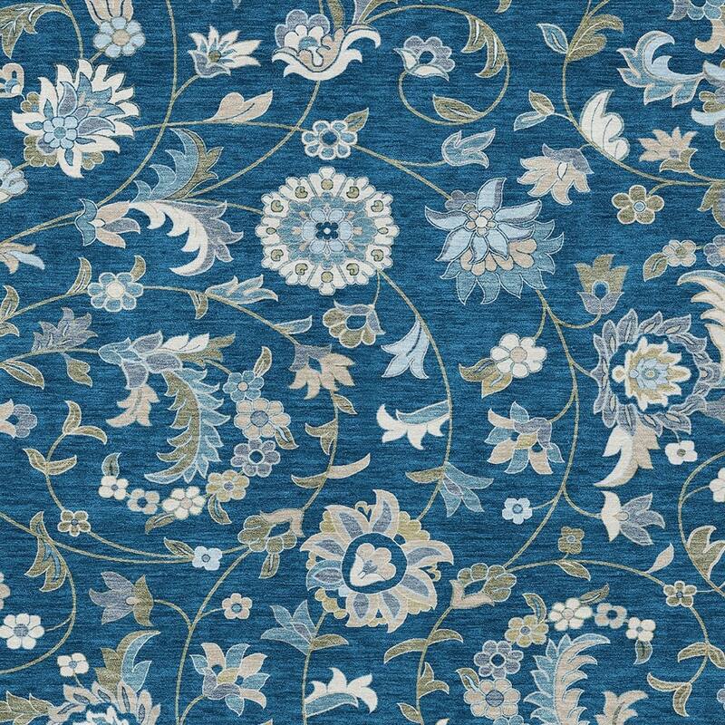 HomeRoots Floral Transitional Rectangle Outdoor Rug