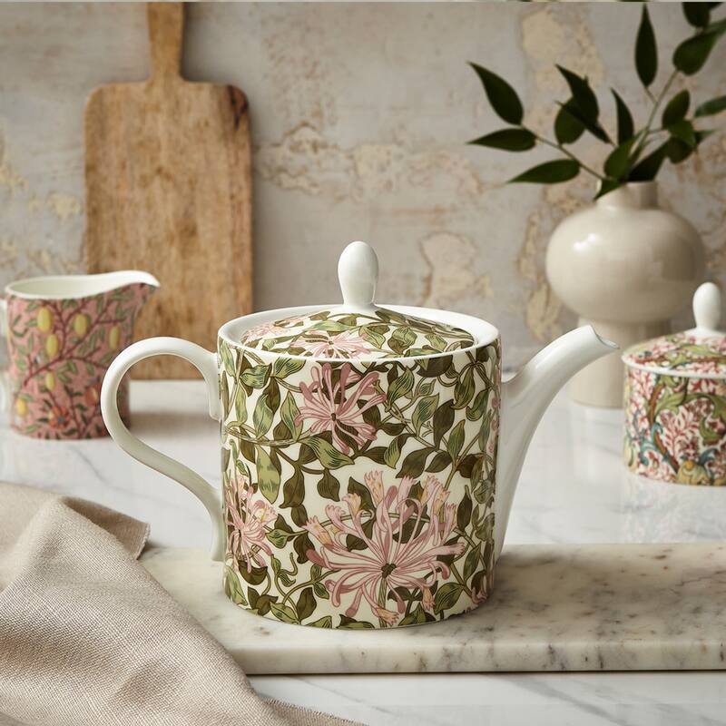 Spode Morris and Co Teapot 2Pt Honesuckle - 2 Pint/ 37 Oz