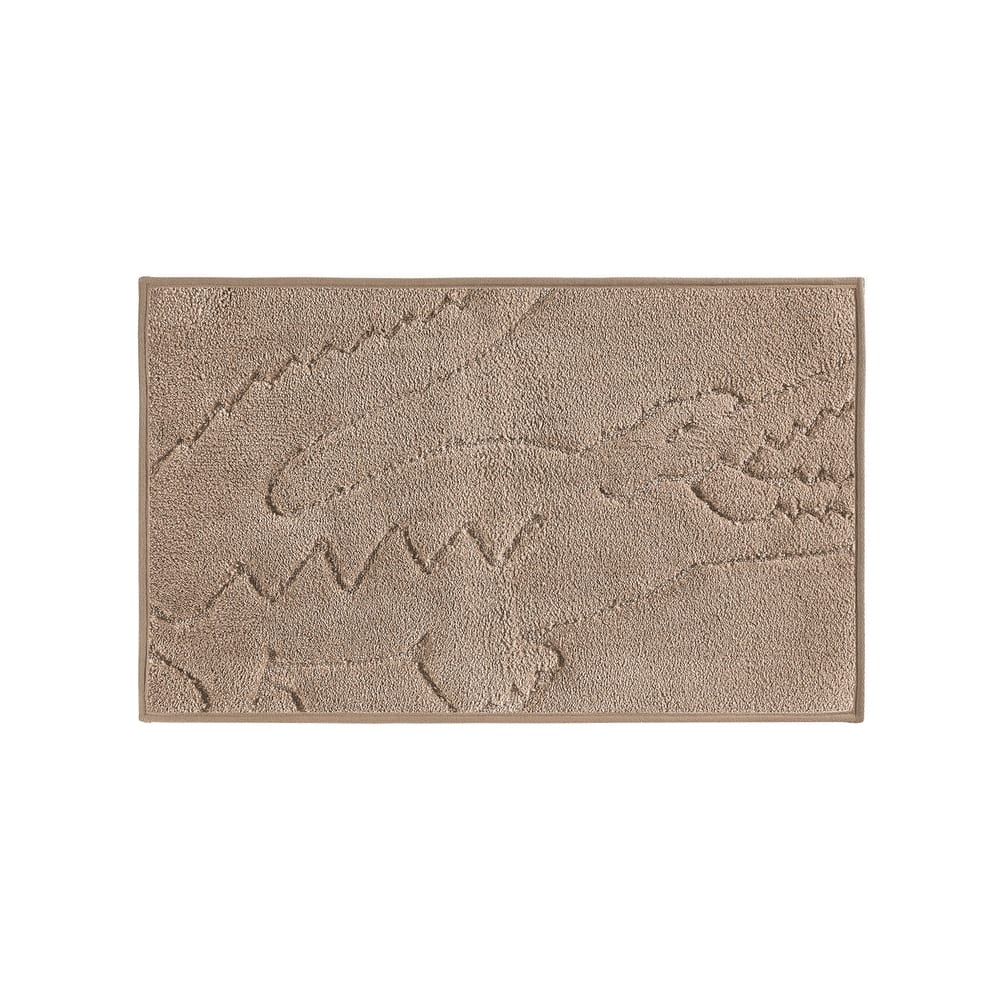 Lacoste Heritage Croc Embossed Tufted Bath Rug with Non-Slip Backing