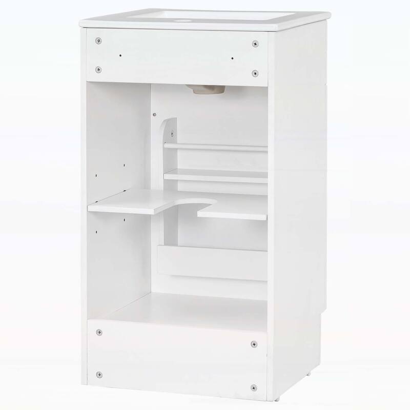 Freestanding Vanity Set with Door Shelf and Adjustable Shelf