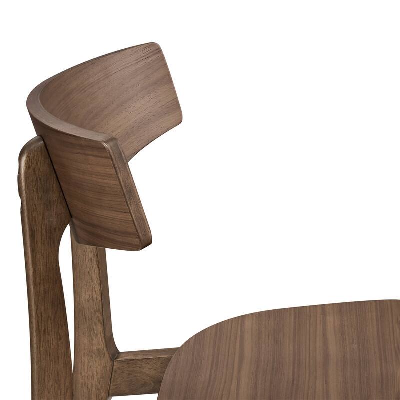 Spruce & Spring Modern Farmhouse Bar Stool with Bentwood Back and Saddle Seat