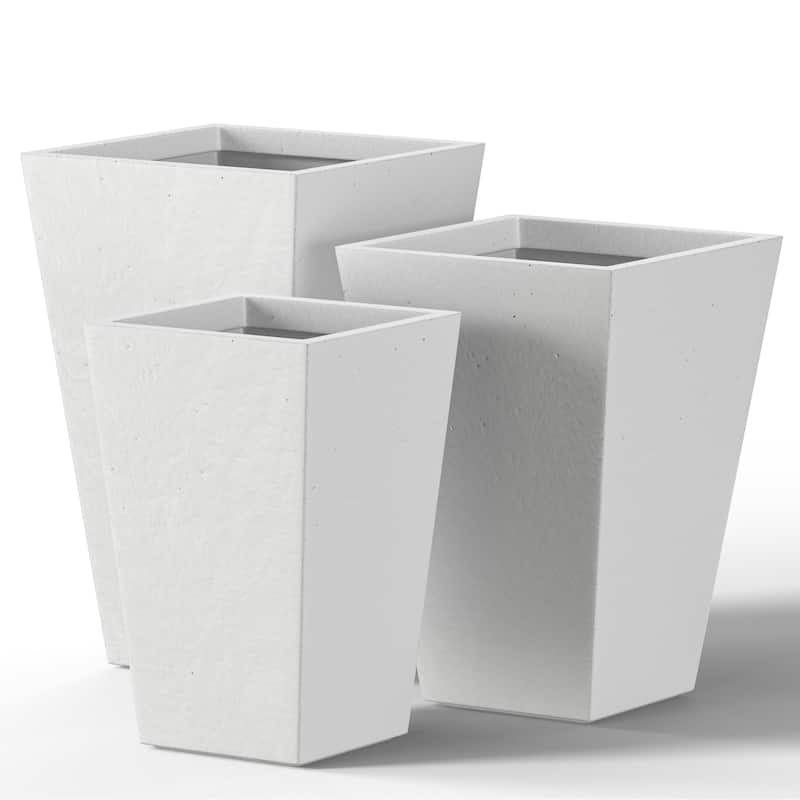 Tall Concrete Rectangle Plant Boxes / Large Indoor and Outdoor Flower Planters
