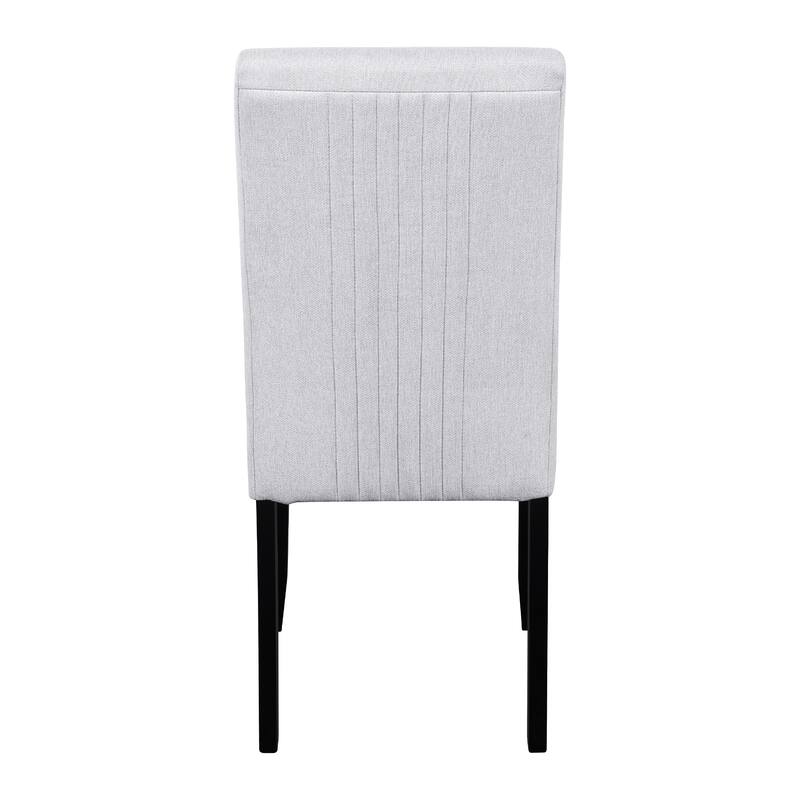 Dining Table and 4 Beige Upholstered Chairs 5-Piece Breakfast Nook