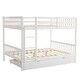 preview thumbnail 21 of 31, Full Size Bunk Bed With Trundle Bed, With Ladder And Safety Rails Pinewood Bunk Bed