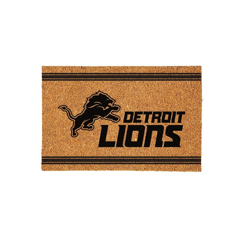 Detroit Lions Monochrome Indoor/Outdoor Coir Door Mat