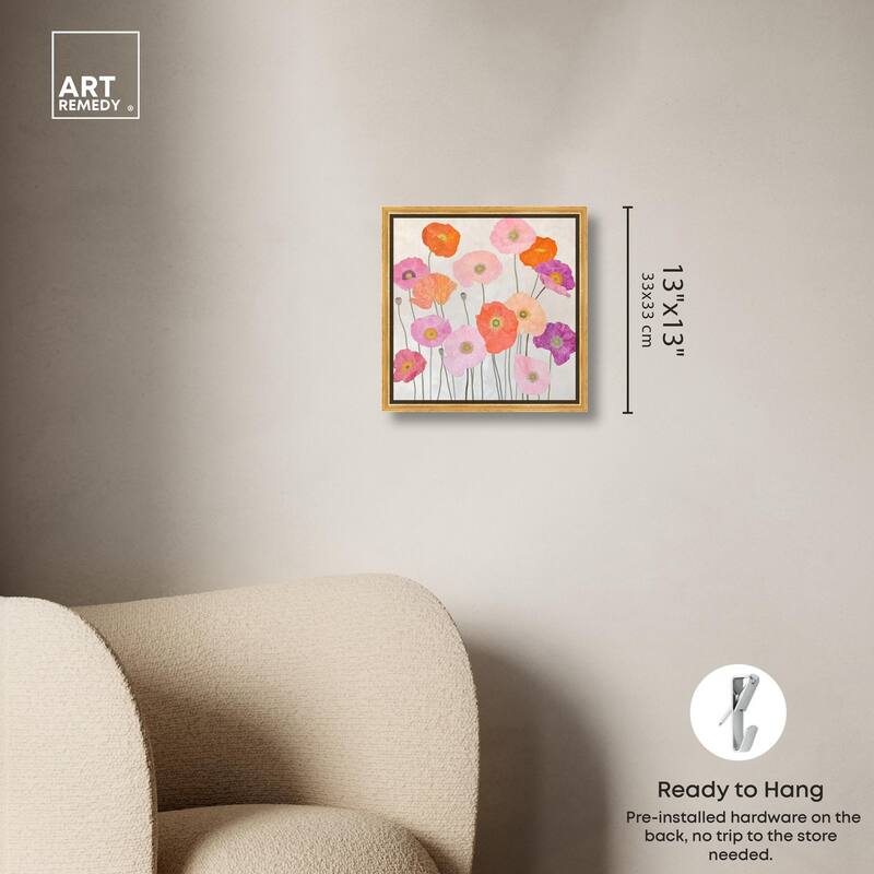 Sunset Poppy Chorus I Canvas by Art Remedy