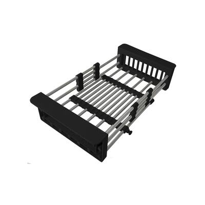STYLISH Adjustable Over the Sink Stainless Steel Dish or Vegetable Drainer Basket