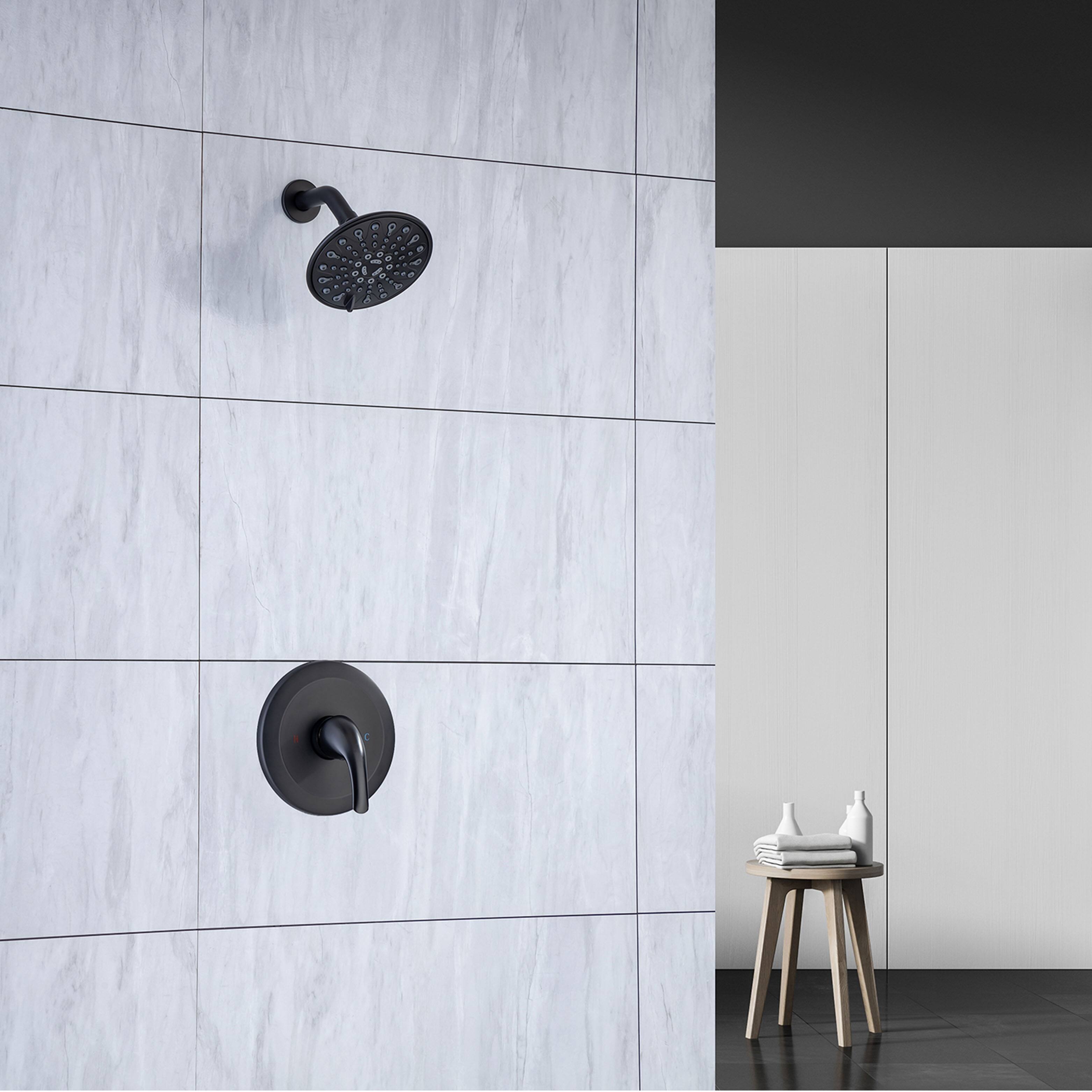 Rainlex WallMounted Rainfall Shower Head Matt Black Shower Fixture