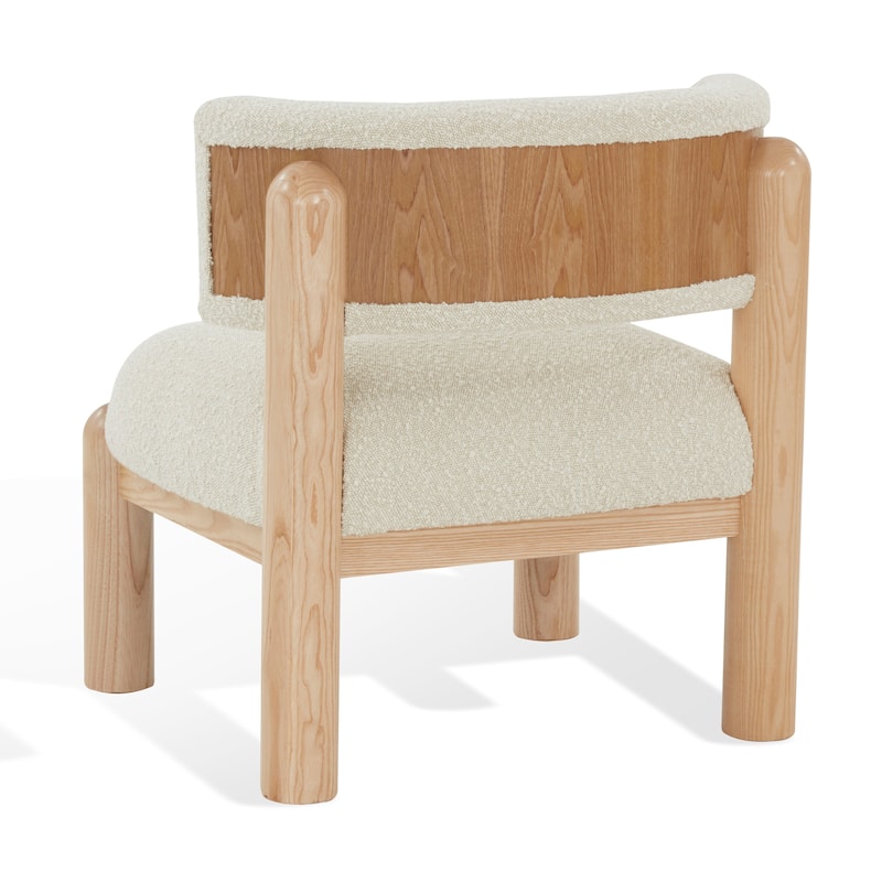 SAFAVIEH Couture Dineke Faux Shearling Accent Chair - 26 In. W x 26 In. D x 28 In. H - 26Wx26Dx28H