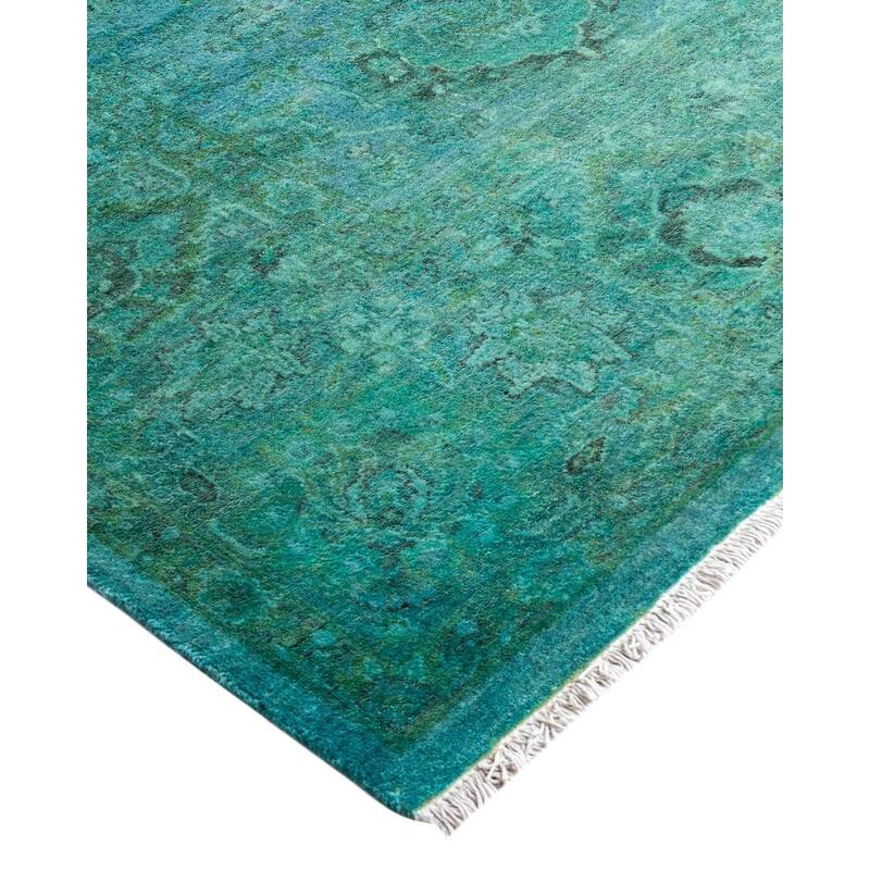 Contemporary Overdyed Wool Hand Knotted Area Rug - 5' 3" x 8' 0"