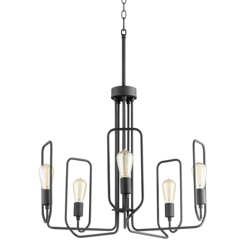 Quorum International 650-5 Howe 5 Light 26" Wide Candle Style - Textured Black
