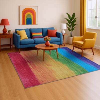 Dream Decor Rugs Color Arch Dessert Multicolor Non Skid Area Rug