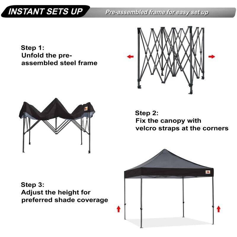 ABCCANOPY Outdoor Commercial Metal Patio Pop-Up Canopy - 10ftx10ft