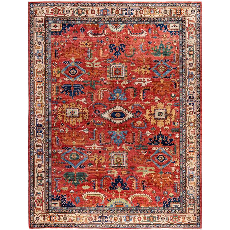 Serapi One-of-a-Kind Hand-Knotted Area Rug - Red - 9' 1" x 11' 10"