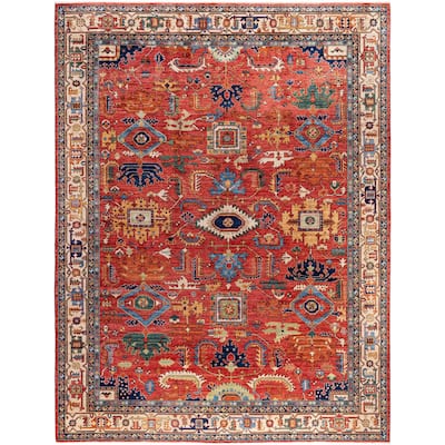 Serapi One-of-a-Kind Hand-Knotted Area Rug - Red - 9' 1" x 11' 10"