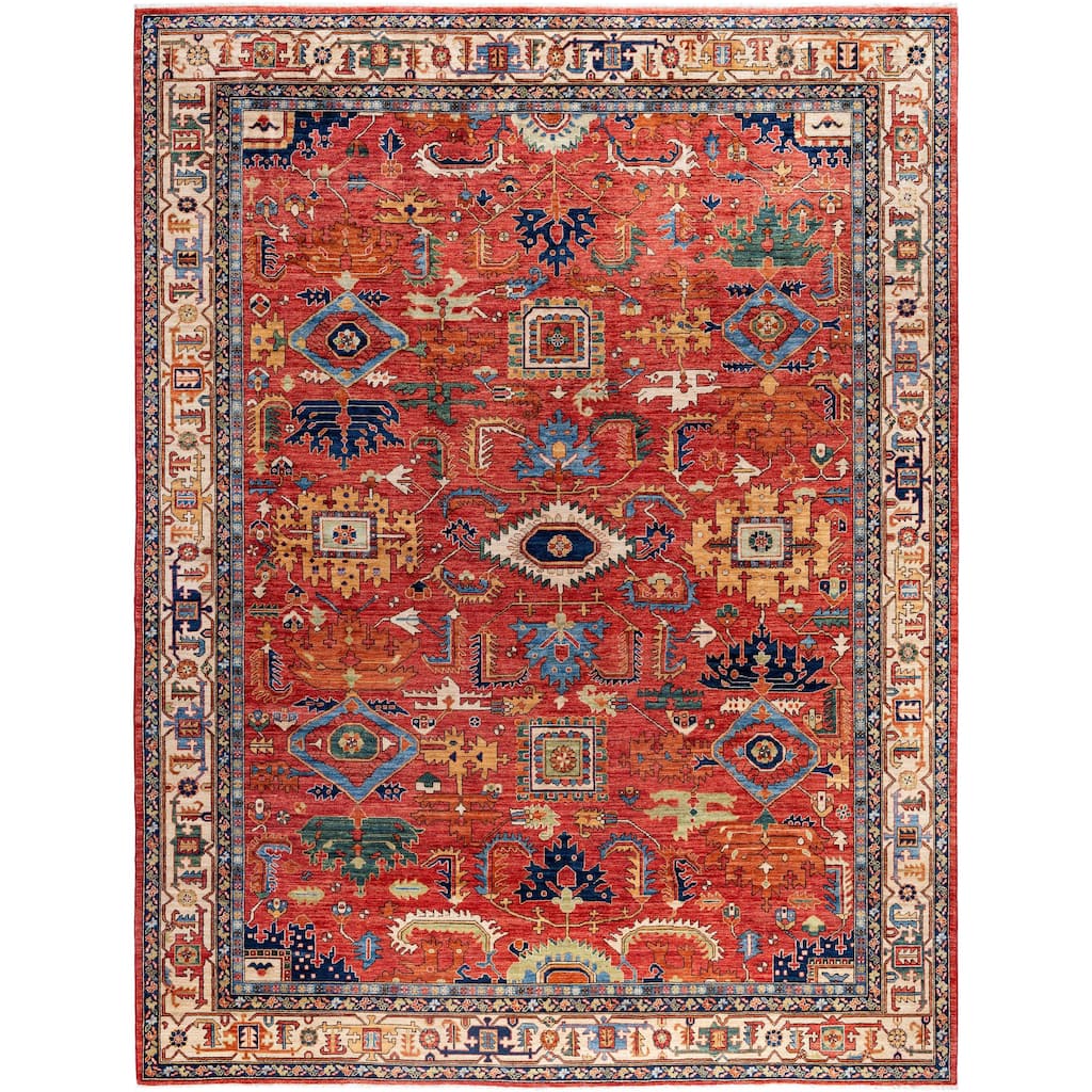 Serapi One-of-a-Kind Hand-Knotted Area Rug - Red - 9' 1" x 11' 10"