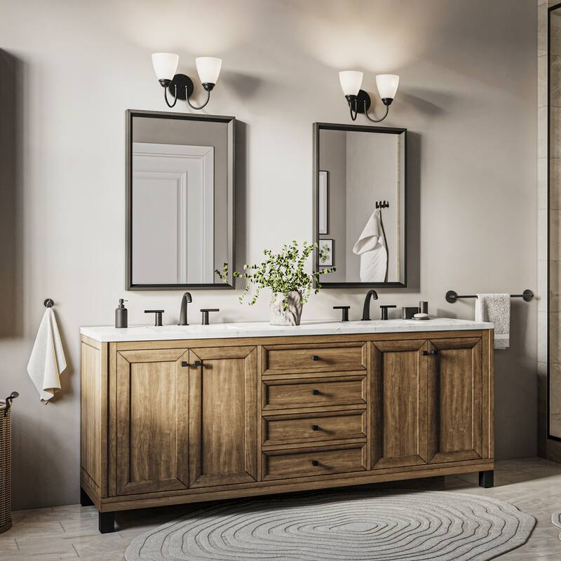 Kichler Lighting Jolie 2-Light Vanity Light with Satin Etched Glass in Black