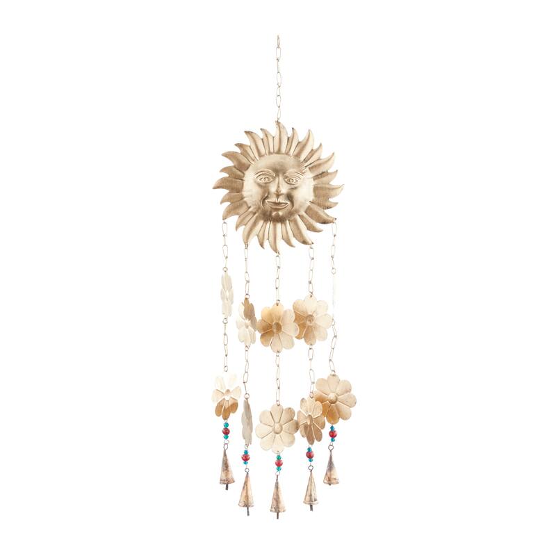 Gold Iron Eclectic Windchime 32 x 11 x 1