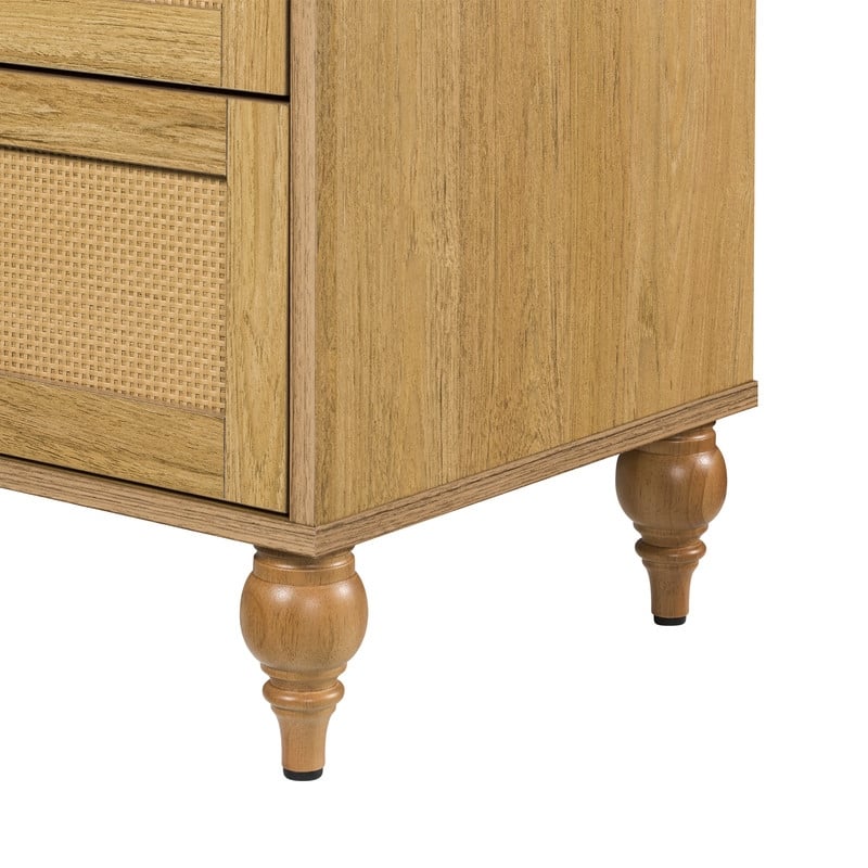 Newcomb Brown 2 Drawer Nightstand