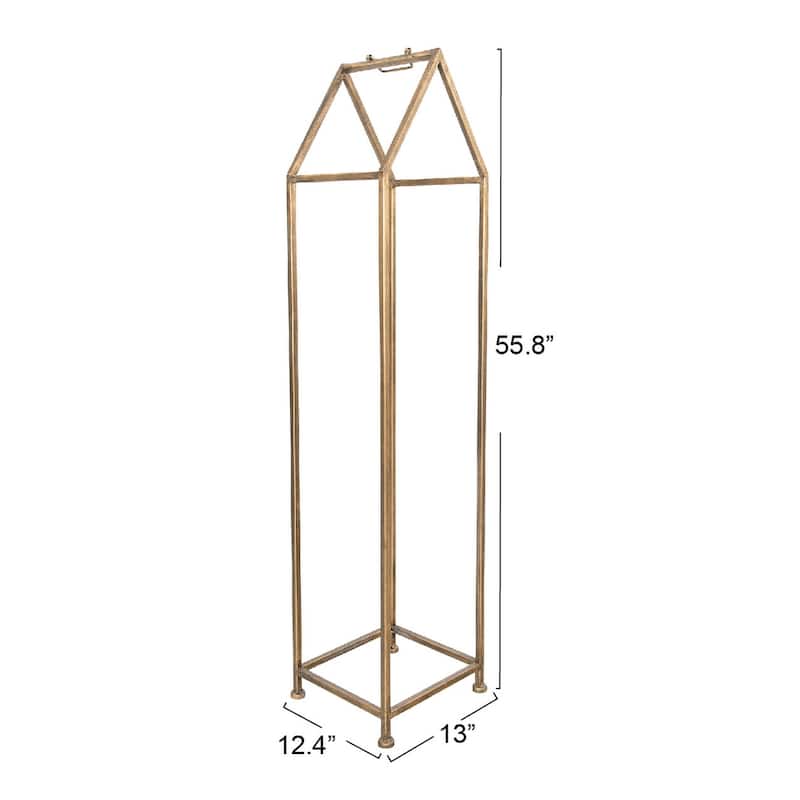 Metal House Shaped Fire Wood Holder with Handle